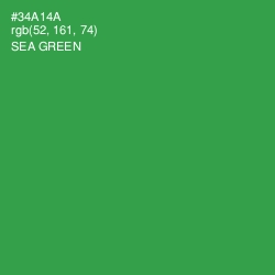 #34A14A - Sea Green Color Image