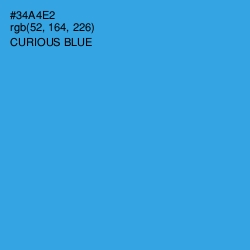 #34A4E2 - Curious Blue Color Image