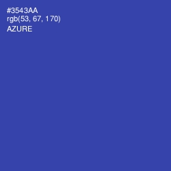 #3543AA - Azure Color Image