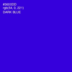 #3600DD - Dark Blue Color Image