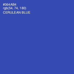 #364AB4 - Cerulean Blue Color Image