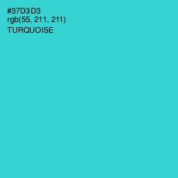 #37D3D3 - Turquoise Color Image