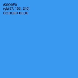 #3999F0 - Dodger Blue Color Image
