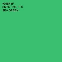 #39BF6F - Sea Green Color Image