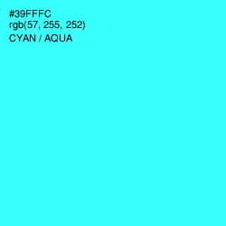#39FFFC - Cyan / Aqua Color Image