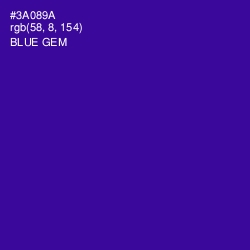 #3A089A - Blue Gem Color Image