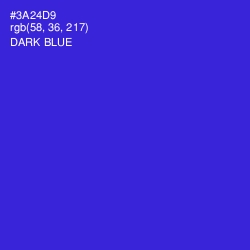 #3A24D9 - Dark Blue Color Image