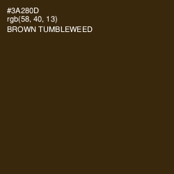 #3A280D - Brown Tumbleweed Color Image