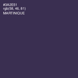#3A2E51 - Martinique Color Image