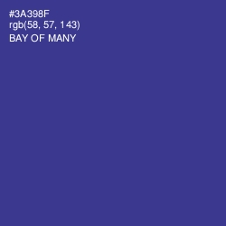 #3A398F - Bay of Many Color Image