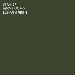 #3A442F - Lunar Green Color Image