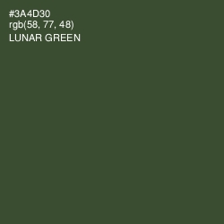 #3A4D30 - Lunar Green Color Image