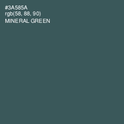 #3A585A - Mineral Green Color Image