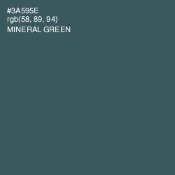 #3A595E - Mineral Green Color Image