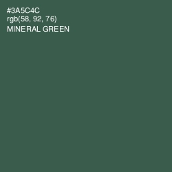 #3A5C4C - Mineral Green Color Image