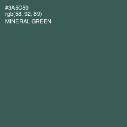#3A5C59 - Mineral Green Color Image