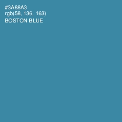 #3A88A3 - Boston Blue Color Image