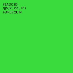 #3ADC3D - Harlequin Color Image