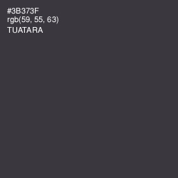 #3B373F - Tuatara Color Image