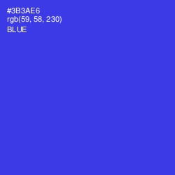 #3B3AE6 - Blue Color Image