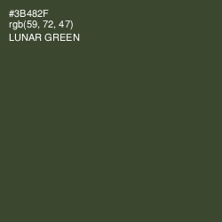 #3B482F - Lunar Green Color Image