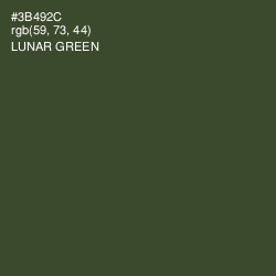 #3B492C - Lunar Green Color Image