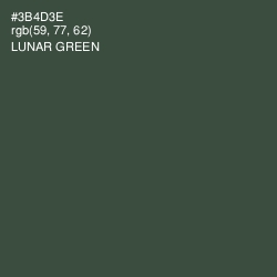 #3B4D3E - Lunar Green Color Image