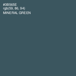 #3B565E - Mineral Green Color Image
