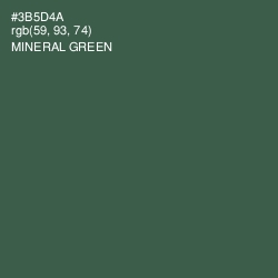 #3B5D4A - Mineral Green Color Image