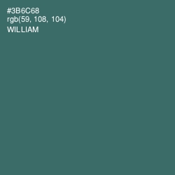#3B6C68 - William Color Image