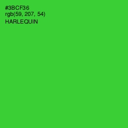 #3BCF36 - Harlequin Color Image