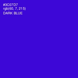 #3C07D7 - Dark Blue Color Image