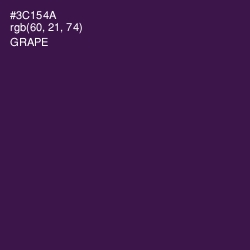 #3C154A - Grape Color Image