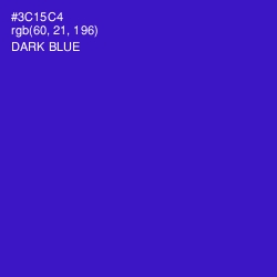 #3C15C4 - Dark Blue Color Image