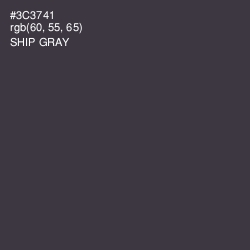 #3C3741 - Ship Gray Color Image
