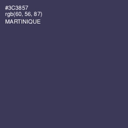 #3C3857 - Martinique Color Image