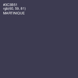#3C3B51 - Martinique Color Image