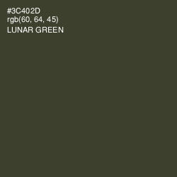 #3C402D - Lunar Green Color Image