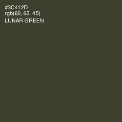#3C412D - Lunar Green Color Image