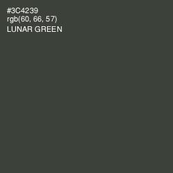 #3C4239 - Lunar Green Color Image