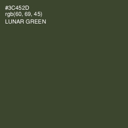 #3C452D - Lunar Green Color Image