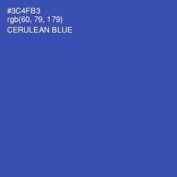 #3C4FB3 - Cerulean Blue Color Image