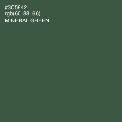 #3C5842 - Mineral Green Color Image