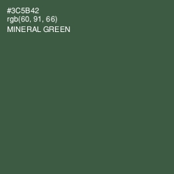 #3C5B42 - Mineral Green Color Image
