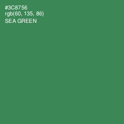 #3C8756 - Sea Green Color Image