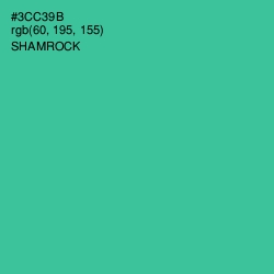 #3CC39B - Shamrock Color Image