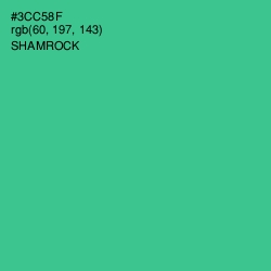 #3CC58F - Shamrock Color Image