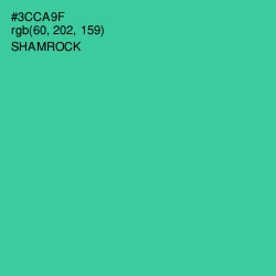 #3CCA9F - Shamrock Color Image