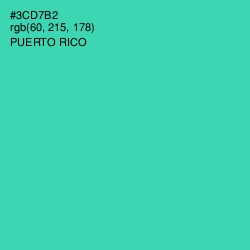 #3CD7B2 - Puerto Rico Color Image