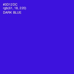 #3D12DC - Dark Blue Color Image